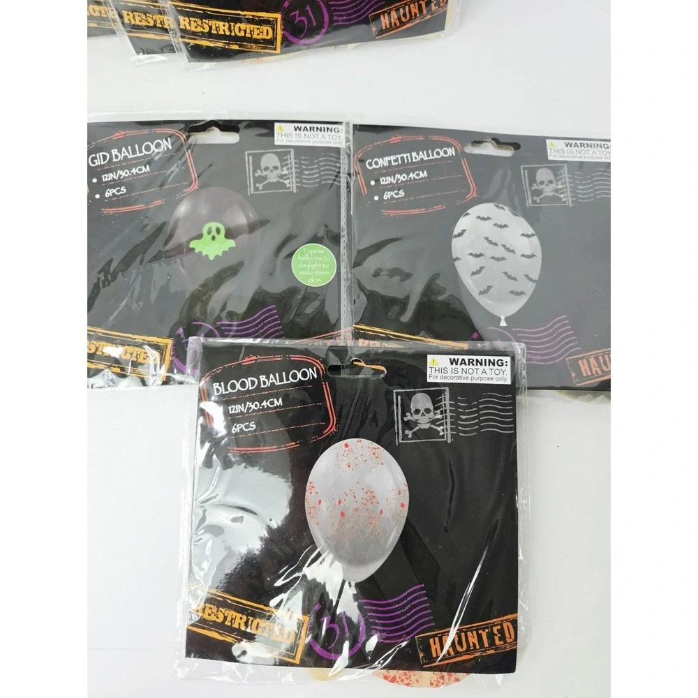 Halloween Balloon Lot Horror Haunted Party blood 12